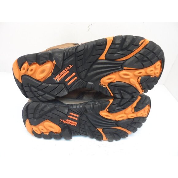 MERRELL Men's MOAB 2 VERTEX MID Waterproof Composite Toe Work Boot Brown 9.5W - Picture 9 of 9